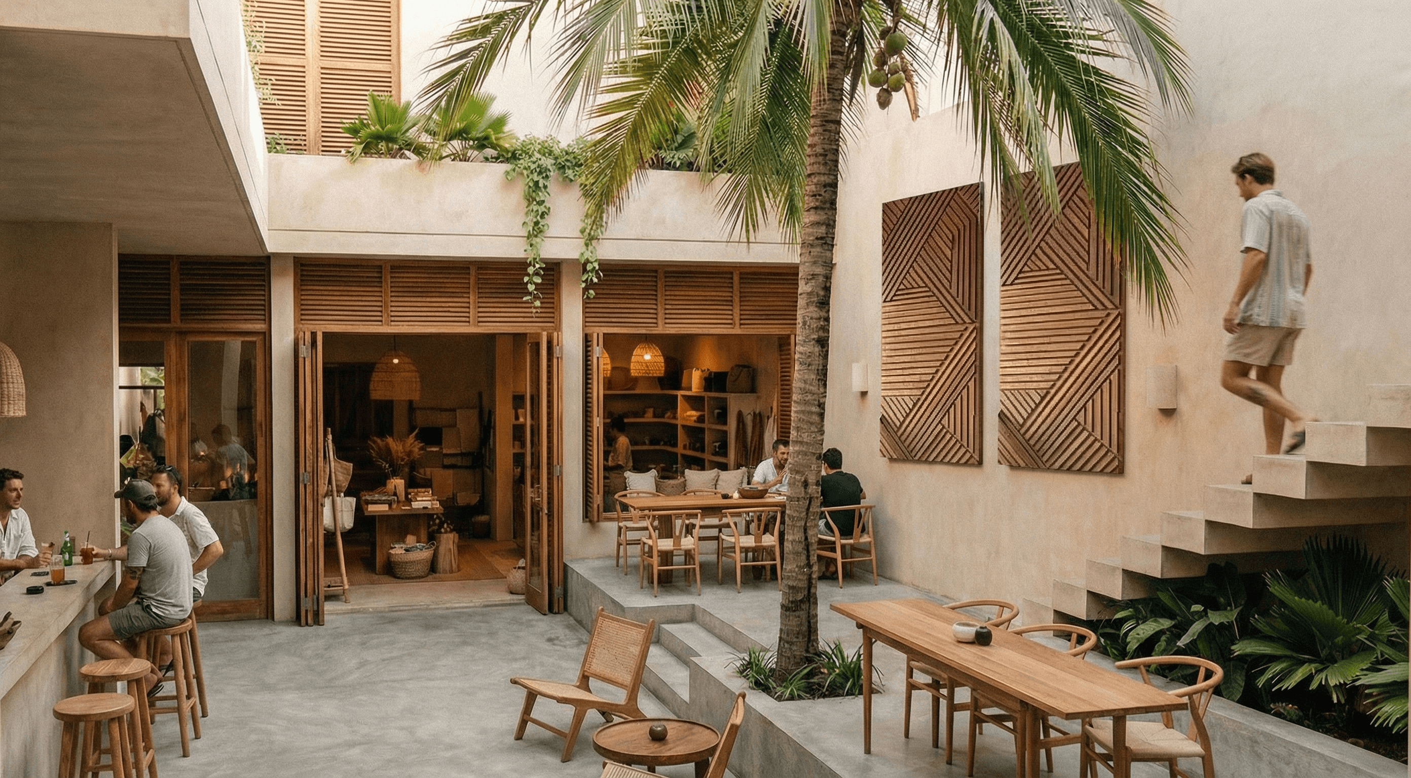 Dar Mar Market courtyard render