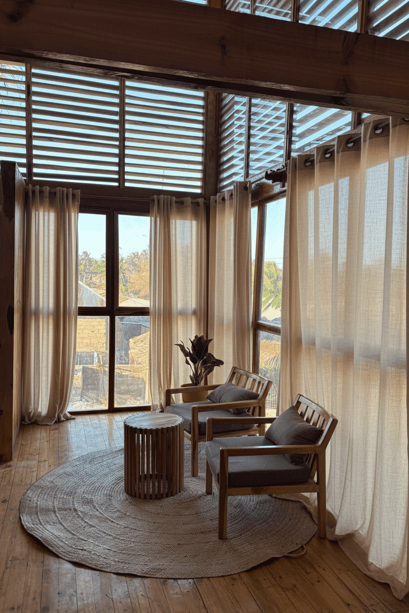 Interior seating area with natural light