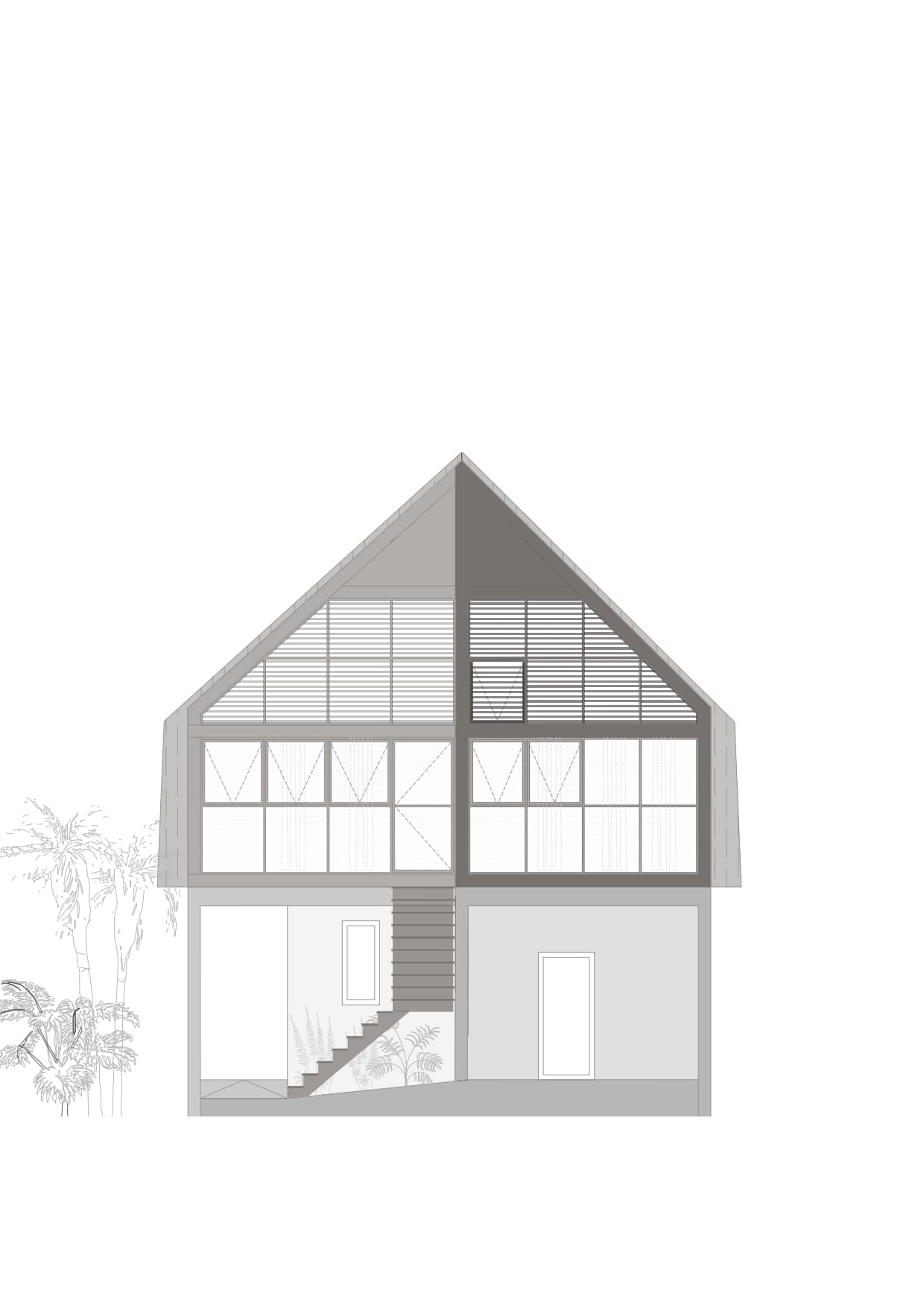 Section architectural drawing