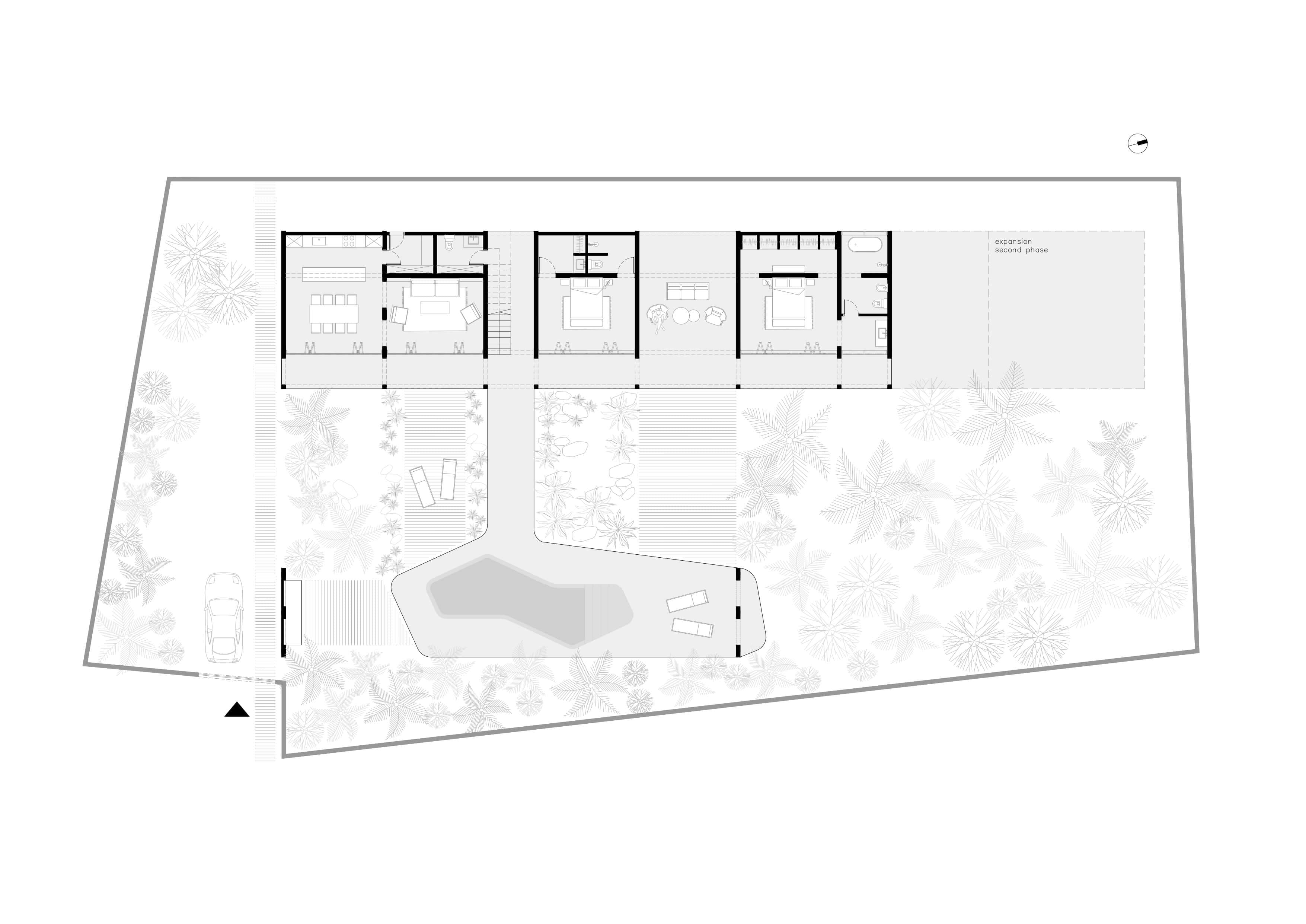 Villa DC site and floor plan
